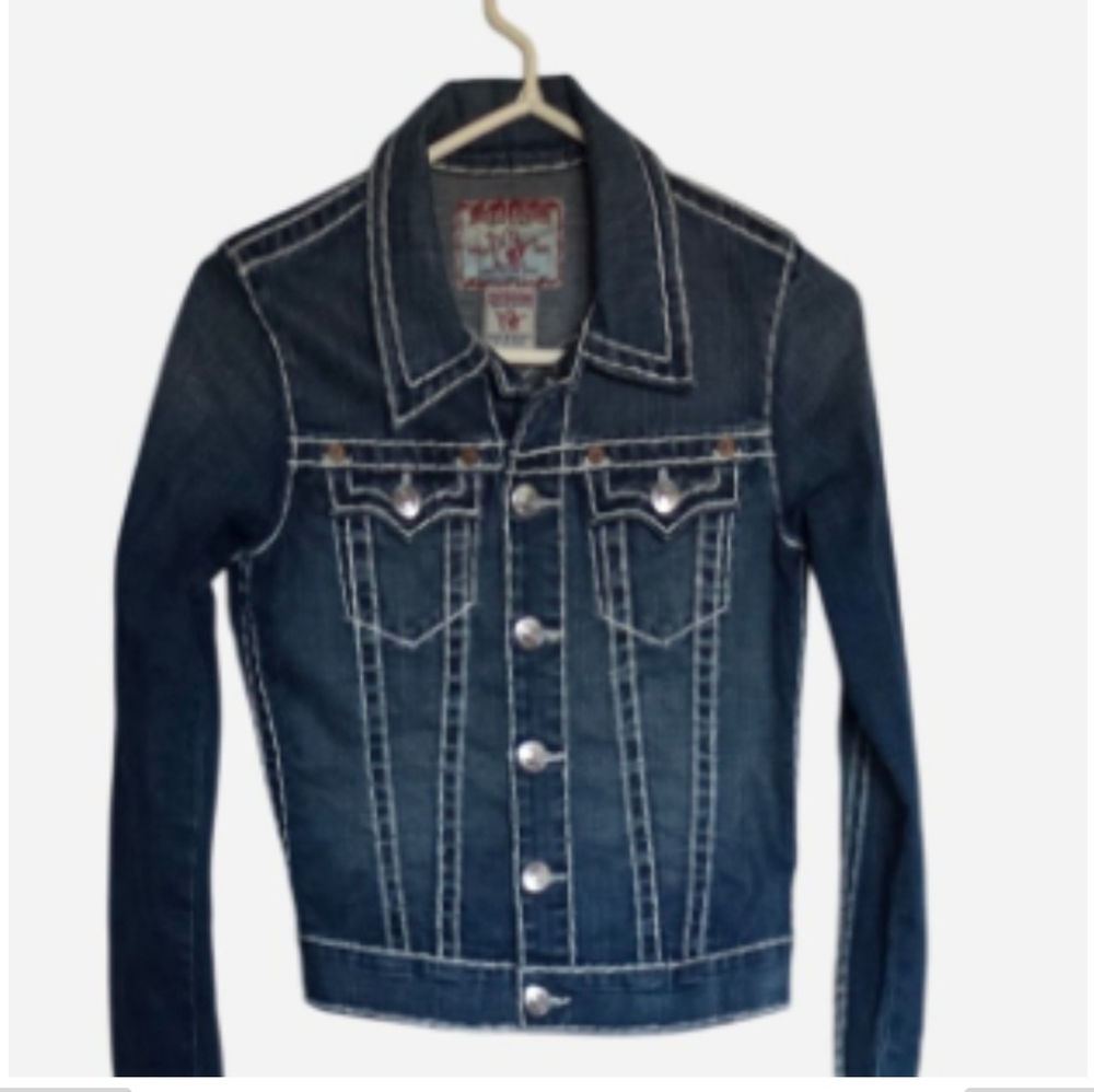 True Religion  Womens Vintage Emily T Jean Jacket  Size S